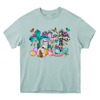Arona Western rabbit with Cross and flowers Heavy Core Tee - Neo Western