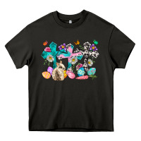 Asphalt Western rabbit with Cross and flowers Heavy Core Tee - Neo Western