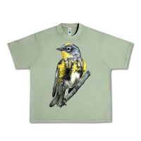 Oil Green yellow rumped warbler Urban Heavy Tee - LillyAllenDesigns