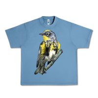 Pebble Blue yellow rumped warbler Urban Heavy Tee - LillyAllenDesigns