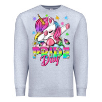 Heather Grey Pride Day LGBTQ+ Premium Sweatshirt - NancyCooperArtShop