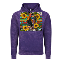 Cloud Purple western coop animals rooster sunflowers cowhide wooden serape glitter Vintage Hoodie - Artiststas