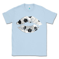 Dusty Blue soccer lips Classic Tee - AdoDesignShop