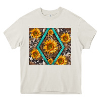 Cream sunflower tumbler Heavy Core Tee - BarkalooDesign