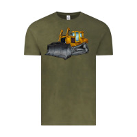 Vintage Olive Bulldozer Vintage Tee - LillyAllenDesigns