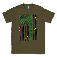 Army Green shamrock usa flag Classic Tee - MaliasSmallBusiness