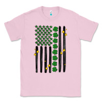 Bubblegum Pink shamrock usa flag Classic Tee - MaliasSmallBusiness
