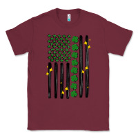 Burgundy shamrock usa flag Classic Tee - MaliasSmallBusiness