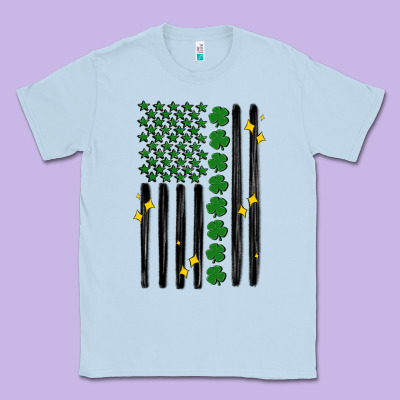 Shamrock Usa Flag Classic Tee Designed By Maliassmallbusiness