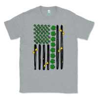 Heather Grey shamrock usa flag Classic Tee - MaliasSmallBusiness