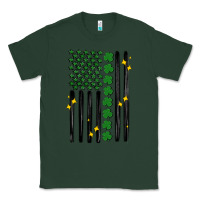 Sports Green shamrock usa flag Classic Tee - MaliasSmallBusiness
