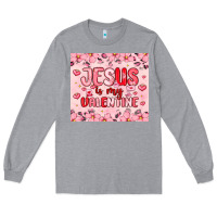 Heather Grey jesus is my valentine Long Sleeve Tee - MaliasSmallBusiness