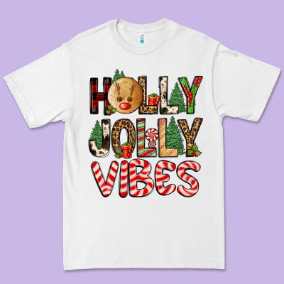 Holly Jolly Vibes Premium Tee Designed By Fadigitalartstudio