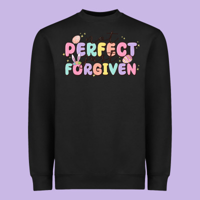Not Perfect Just Forgiven Heavyweight Sweatshirt Designed By Maliassmallbusiness