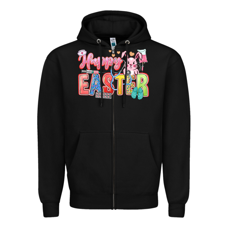 Happy Easter Nurse Zipper Hoodie by LillyAllenDesigns | Teevron