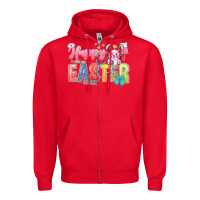 Red Happy Easter Nurse Zipper Hoodie - LillyAllenDesigns