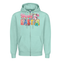 Seafoam Happy Easter Nurse Zipper Hoodie - LillyAllenDesigns