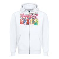 White Happy Easter Nurse Zipper Hoodie - LillyAllenDesigns
