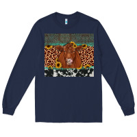 Navy red angus leopard Long Sleeve Tee - JahusDesignShop