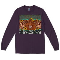 Plum red angus leopard Long Sleeve Tee - JahusDesignShop