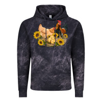 Cloud Black western coop animals farm chicken chick rooster sunflowers Vintage Hoodie - Artiststas