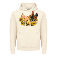 Vintage Artic western coop animals farm chicken chick rooster sunflowers Vintage Hoodie - Artiststas