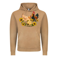 Vintage Camel western coop animals farm chicken chick rooster sunflowers Vintage Hoodie - Artiststas