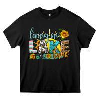 Black living on lake time Heavy Core Tee - HRA Design Shop