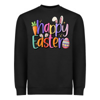 Black happy easter Heavyweight Sweatshirt - MaliasSmallBusiness