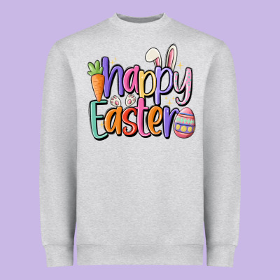 Happy Easter Heavyweight Sweatshirt Designed By Maliassmallbusiness