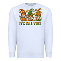 White It's Fall Y'all Premium Sweatshirt - texasbilliewilder