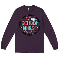 Plum school nurse Long Sleeve Tee - MaliasSmallBusiness