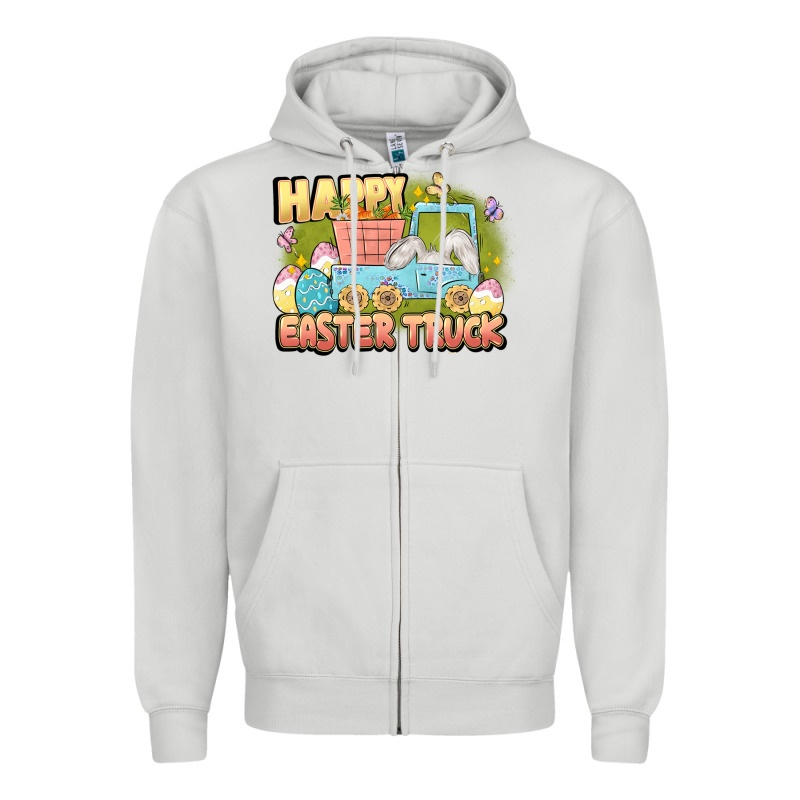 Happy Easter Truck Zipper Hoodie by LillyAllenDesigns | Teevron
