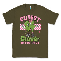 Army Green cutest clover in the patch Classic Tee - MaliasSmallBusiness
