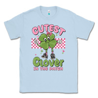 Dusty Blue cutest clover in the patch Classic Tee - MaliasSmallBusiness