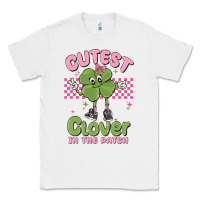 White cutest clover in the patch Classic Tee - MaliasSmallBusiness