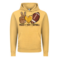 Vintage Mustard peace love football Vintage Hoodie - AdoDesignShop
