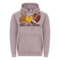 Vintage Zinc peace love football Vintage Hoodie - AdoDesignShop