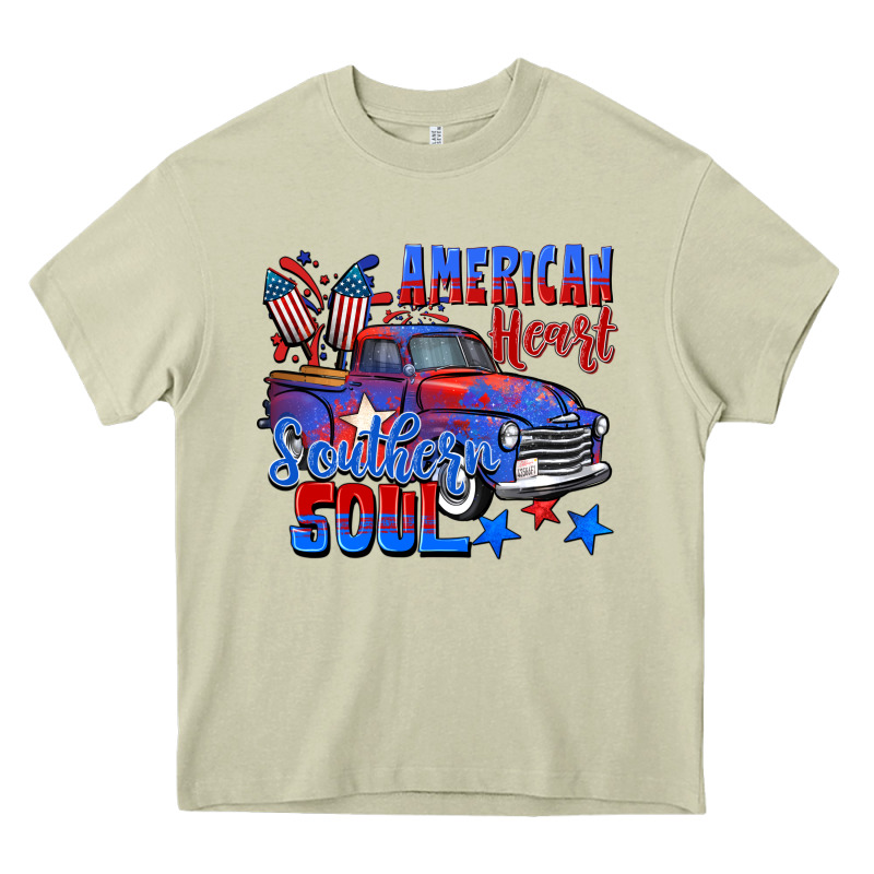 American Heart Southern Soul Truck 4th Of July Heavy Core Tee by CowGirlArtShop | Teevron