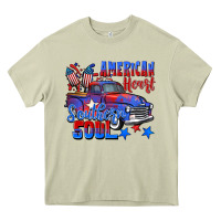 Mossy American heart southern soul truck 4th of july Heavy Core Tee - CowGirlArtShop