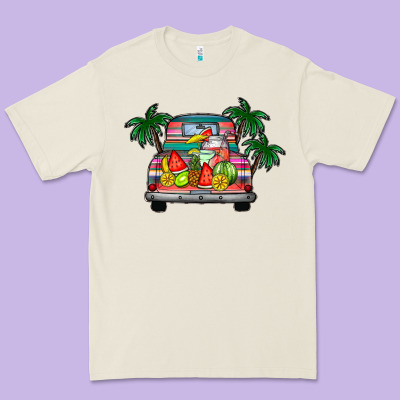 Summer Truck Premium Tee Designed By Cowhidedigitalart