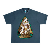 Midnight Navy cowhide leopard arrowhead Urban Heavy Tee - Jasminsmagicworld