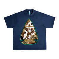 Navy cowhide leopard arrowhead Urban Heavy Tee - Jasminsmagicworld