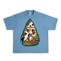 Pebble Blue cowhide leopard arrowhead Urban Heavy Tee - Jasminsmagicworld
