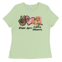 Matcha peace love golden retriever Ladies Tee - JahusDesignShop