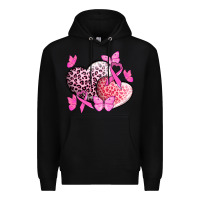 Black Cancer hearts Cancer Awaneress Premium Hoodie - HowdyJamesFarm