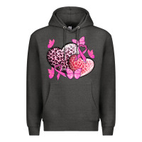 Charcoal Heather Cancer hearts Cancer Awaneress Premium Hoodie - HowdyJamesFarm