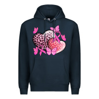 Navy Cancer hearts Cancer Awaneress Premium Hoodie - HowdyJamesFarm