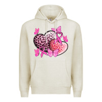 Oatmeal Heather Cancer hearts Cancer Awaneress Premium Hoodie - HowdyJamesFarm
