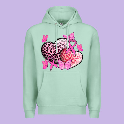 Cancer Hearts Cancer Awaneress Premium Hoodie Designed By Howdyjamesfarm